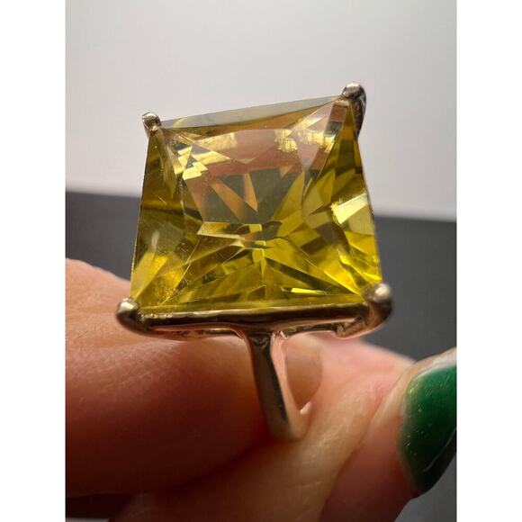 New with tag sterling silver lemon quartz ring size 7 - Picture 8 of 11